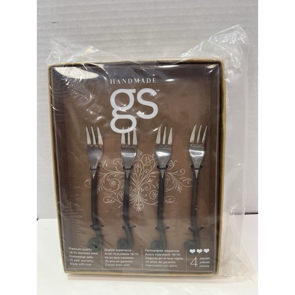 Gourmet Settings TREBLE CLEF 18/10 Stainless Set of 4 Cocktail Forks 5 3/8" NEW